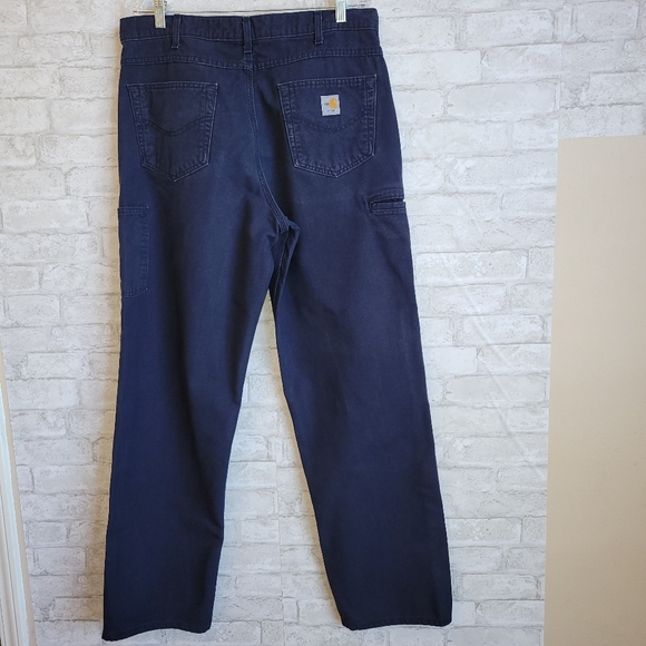 Carhartt Work Pants Blue Size 36 X 34 - Picture 2 of 10